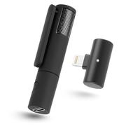 EACHWELL Wireless lavalier Microphone for iPhone iPad，Wireless Clip on Microphones，Lapel Mic for Video Recording,tiktok (Lightning, Black)