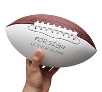 EaciTown Full Size 12 Inch Autograph American Football with 2 White Panels Customized Trophy for Rugby Game Graduation Signing