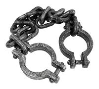 EaciTown Halloween Plastic Wrist Shackles Prison Handcuffs Medieval Prisoner Costume Jail Shackles April Fools Day Trick Props With Chains