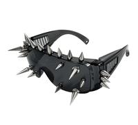 EaciTown Punk Spike Sunglasses Halloween Rock Accessory Metal Stud Sunglasses for Club Y2k Cosplay Motorcycle Costume