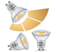 EACLL GU10 3-Brightness Dimmable 6W LED Bulbs 2700K Cool White, Pack of 2, 565lm 75W Halogen Spotlight Equivalent, 38° Flicker Free Reflector Lamp, Dimmable Without The Switch of Dimming Function