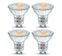 EACLL GU10 LED Bulb Warm White 2700K, 6W Replaces Halogen 75W, Pack of 4, 565 Lumens LED Flicker-Free, Wide Beam 38° Spot, PAR16 Non Dimmable AC 230V Short Reflector Lamp