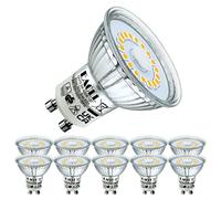 EACLL GU10 LED Bulbs 5W Neutral White Light 4000K, 65W Halogen Lamp Equivalent. 495 Lumen Energy Saving Light Source, Wide Beam 120° Spotlight, No Flicker Non-dimmable Reflector Light, Pack of 10