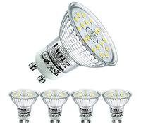 EACLL GU10 LED Bulbs Cool White 4.9W Equivalent 75W Halogen, Pack of 4, 710 Lumens 6000K, AC 230V Flicker-Free Spot Light, Wide Beam Angle 120°, Non-Dimmable Energy Saveing Reflector Lamp