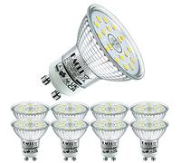 EACLL GU10 LED Bulbs Cool White 4.9W Equivalent 75W Halogen, Pack of 8, 710 Lumens 6000K, AC 230V Flicker-Free Spot Light, Wide Beam Angle 120°, Non-Dimmable Energy Saveing Reflector Lamp