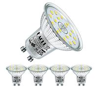 EACLL GU10 LED Bulbs Cool White 6.5W Replaces 100W Halogen Bulbs, Pack of 4, 900 Lumen 6400K, AC 230 V Flicker-Free Spotlight Beam Angle 120° Spot, Non-Dimmable Shorter Reflector Lamps