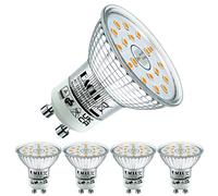 EACLL GU10 LED Bulbs Warm White 4.9W Equivalent 70W Halogen, Pack of 4, 515 Lumens 2700K, AC 230V Flicker-Free Spot Light, Wide Beam Angle 120°, Non-Dimmable Energy Saveing Reflector Lamp