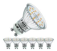 EACLL GU10 LED Bulbs Warm White 4.9W Equivalent 70W Halogen, Pack of 6, 515 Lumens 2700K, AC 230V Flicker-Free Spot Light, Wide Beam Angle 120°, Non-Dimmable Energy Saveing Reflector Lamp