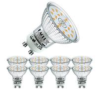EACLL GU10 LED Bulbs Warm White 4.9W Equivalent 70W Halogen, Pack of 8, 515 Lumens 2700K, AC 230V Flicker-Free Spot Light, Wide Beam Angle 120°, Non-Dimmable Energy Saveing Reflector Lamp