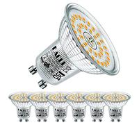 EACLL GU10 LED Bulbs Warm White 6W Replaces 100W Halogen Bulbs, Pack of 6, 900 Lumen 3000K, AC 230 V Flicker-Free Spotlight Beam Angle 120° Spot, Non-Dimmable Shorter Reflector Lamps