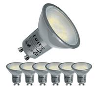 EACLL GU10 LED Cool White 4.5 W 6000 K Light Bulb 495 Lumen Bulbs Can Replace 50 W Halogen AC 230 V No Glare Spotlight Beam Angle 120° Spots, Cool White Light Reflector Lamps, Pack of 6