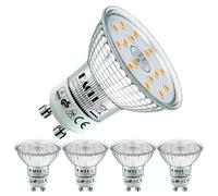 EACLL GU10 LED Warm White 5W Replaces 75W Halogen Bulb, Pack of 4. 710 Lumen 3000K Bulbs, AC 230V Flicker-Free Spotlight, Beam Angle 120° Spot, Non-Dimmable Reflector Lamp