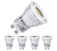 EACLL Mini GU10 LED Light Bulb Warm White 3000K, 4.5W Replaces Halogen 40W, Pack of 4, 360lm LED Flicker-Free, 38° Beam Angle, MR11 Non Dimmable AC 230V Short Reflector Lamp