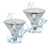 EACLL Pack of 2 E27 PAR38 LED Bulbs Warm White 18W Replaces Halogen Bulbs 120W 1700LM 2700K AC 230V Flicker Free Energy Saving Bulb IP65 60° Beam Angle Bulb
