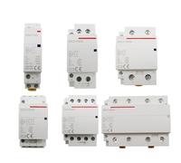 EACT 2P/4P 16-100A AC 220V DC 12V/24V 50/60Hz Din Rail Household AC Modular Contactor Switch Controller Home Hotel 1Pcs(2P-DC 24V,16A,2NC)