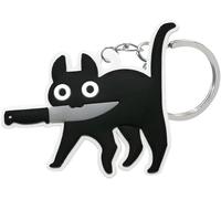 EACTEL Cat Keychain, PVC Black Cat Keychain, Cute Cat Key Chain and Charm for Handbags, Purses, Bags, Belts