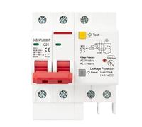 EADZ47L-63SVP RCBO Residual Current Circuit Breaker 2P+PE, Thermal Magnetic Type C, 30mA Leakage Protection, Over/Under Voltage Trip, 6kA Breaking, AC 220-240V 50/60Hz, 6A-63A(40A)