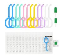 EAEDMY 12PCS Clear Aligner Removal Tools with 2 PCS Aligner Chewies Accessories for Invisible Retainers and Dentures, Dental Orthodontic Aligner Removal Tool Kit (3.mint)