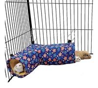 EAEDMY Guinea Pig Rat Ferret Hammock, Small Animal Corner Tunnel & Tubes & Bed for Hedgehog Piggy Chinchilla Hideout Toys and Cage Accessories