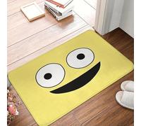 EAEQKOUC 1pc Flannel Doormat, Outdoor Indoor Door Mat, Souvenir, Smiling Friend Logo Doormat, Rectangular Floor Mat 3D-40x60cm