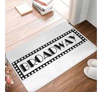 EAEQKOUC 3D broadway logo Anti-slip Doormat Floor Mat Antiwear Carpet Rug for Kitchen Entrance Home Bedroom Footpad Mats-50x80cm