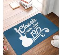 EAEQKOUC 3d Classic Rockin Since 1975 50th Birthday Front Floor Door Entrance Mat Indoor Bath Kitchen Doormat Garage Carpet Rug-60x90cm