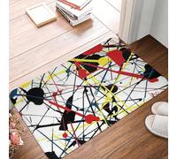 EAEQKOUC 3d Colorful Pop Art Abstract Camouflage Graffiti Front Door Mat Anti-Slip Indoor Absorbent Doormat Floor Bath Entrance Rug Carpet-50x80cm