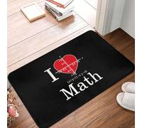 EAEQKOUC 3D Custom I Love Math Pattern Front Door Floor Entrance Mat Indoor Geek Nerd Bath Kitchen Doormat Garden Carpet Rug-50x80cm