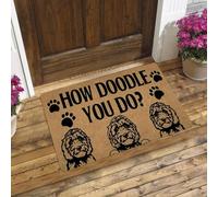 EAEQKOUC 3D How's your doodle? Humor Doormat-Easy to clean, for indoor/outdoor entryway decoration machine washable machine washable mat-50x80cm