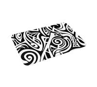 EAEQKOUC 3D Maori Art Patterns Design (2) Anti-slip Doormat Floor Mat Washable Carpet Rug for Kitchen Entrance Home Bathroom Footpad Mats-40x60cm