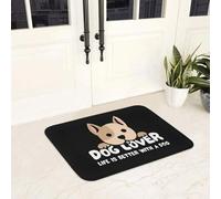 EAEQKOUC 3D Non-slip Bathroom Mat for Dog Lovers - Cute Quote Design, Kitchen/Bedroom Rug, mas Gift for Pet Owners, Washable Rug-60x90cm