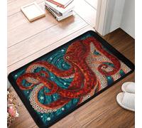 EAEQKOUC 3d Octopus Spiral Mandala Doormat Non-Slip Bathroom Kitchen Mat Bedroom Balcony Door Floor Entrance Carpet Rug-60x90cm
