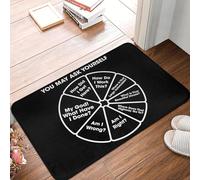 EAEQKOUC 3D Once In A Lifetime You May Ask Yourself Pie Chart Anti-slip Doormat Floor Mat Kitchen Entrance Home Balcony Footpad Mats-40x60cm