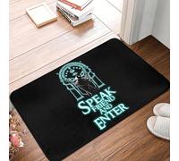 EAEQKOUC 3d Speak Friend And Enter Front Door Mat Anti-Slip Outdoor Absorbent Doormat Kitchen Balcony Entrance Rug Carpet-60x90cm