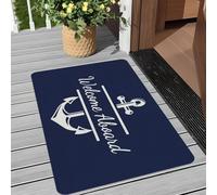 EAEQKOUC 3d Welcome Aboard Non-Slip Floor Mat - Indoor and Outdoor Absorbent Foot Mat Suitable for Home Decoration, Durable and Stylish-50x80cm