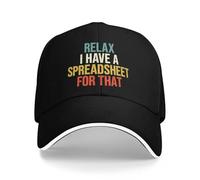 EAEQKOUC Baseball Cap Relax I Have A Spreadsheet for That Men's Big Size hat Cap Snap Back Hat Luxury Man Hat Women Men's Gift