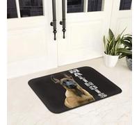 EAEQKOUC Door Mat 3D Belgian Shepherd Dog Malinois Anti-slip Floor Mat Carpet Rug for Kitchen Entrance Home Bathroom Living room Footpad Mats Christmas decorations