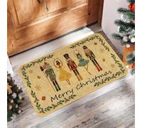 EAEQKOUC Door Mat 3D, Merry Welcome for Front Ballet Dance Entryway Way Holiday Decor s Christmas decorations