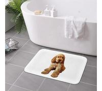 EAEQKOUC Gold Cocker Spaniel Puppy Dog Anti-slip Doormat Floor Mat Carpet Rug for Kitchen Entrance Home Bathroom Living room Footpad Mats 3D-40x60cm