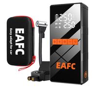 EAFC 12V Car Jump Starter - with 150PSI Air Compressor, 4-in-1 Emergency Booster for 4.0L Gas or 2.0L Diesel Trucks/SUVs, LED Flashlight & Smart Safety Clamps Emergency Kit For Camping And Road Trips