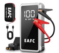 EAFC 5000A Jump Starter Power Pack, 12V Car Battery Booster Jump Starter for Vehicles, Motorcycle, with Smart Jumper Cables, LED Flashlight, LCD Display, USB Cable（with EVA Bag）