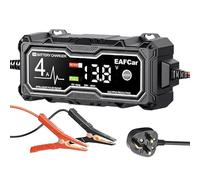 EAFCar 4Amp 12V Car Battery Charger, Trickle Charger for Car, Motorcycle, Boat, Mower Battery with Intelligent Charging, Repairs, Maintains Lead Acid Batteries