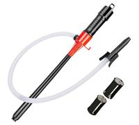EAFCSZ Portable Battery Powered Fuel Transfer Pump, 2.6 GPM, Electric Siphon, Adjustable Flow, Quick Stop Nozzle, Hose, for Gasoline, Diesel, Oil, Boat, Lawn Mower