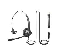 EAGATON X1 Wired Headset for Office, Noise Cancelling Communication Headset with Microphone, Mono/Dual Lightweight Design for Call Center, Reception, Remote Work & Students