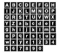 Eage 2 Inch Letter Stencils for Painting, 62 Pcs Reusable Plastic Letter Number Stencils, Interlocking Template Kit for Painting on Wood, Wall, Fabric, Rock, Chalkboard, Signage