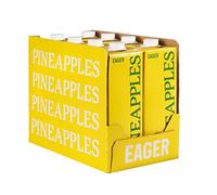 Eager Cloudy Pineapple Juice 100% Pressed, Refreshing Fruit Drink, NFC Not From Concentrate, 1 Litre (Pack of 8)
