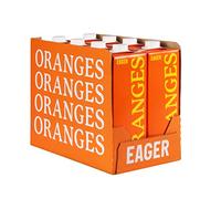 Eager Orange Juice with Bits 100% Squeezed Perfect Fruit Mixer, NFC Not From Concentrate, 1 Litre (Pack of 8)