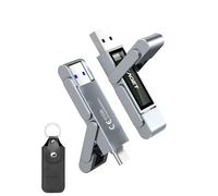 EAGET 512GB USB Flash Drive, USB-C Dual-Port Solid State Drive with USB 3.2, 560MB/s High-Speed Thumb Drive for iPhone 15/16/17 Pro, Android, Mac, PC, PS5 - Durable Metal Body & Portable SSD