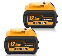 Eagglew 2Pack 12000mAh DCB609 Replacement for Dewalt 20V/60V Battery Lithium Compatible with Dewalt 20V 60V Max Battery DCB606 DCB206 Compatible with 20V/60V Cordless Tools with LED Indicator