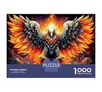 Eagle 1000 Pcs Jigsaw Puzzle Bundle: Ultra Difficult Challenge Phoenix Eagle Fire for After-school Puzzle Activity, A Puzzle for Serious Puzzlers 52x38cm/1000pcs